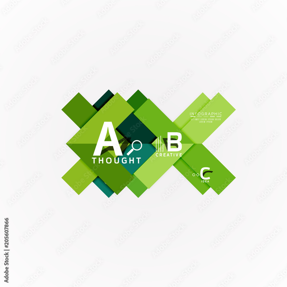 Abstract geometric option infographic banners, a b c steps process Abstract geometric option infographic banners, a b c steps process