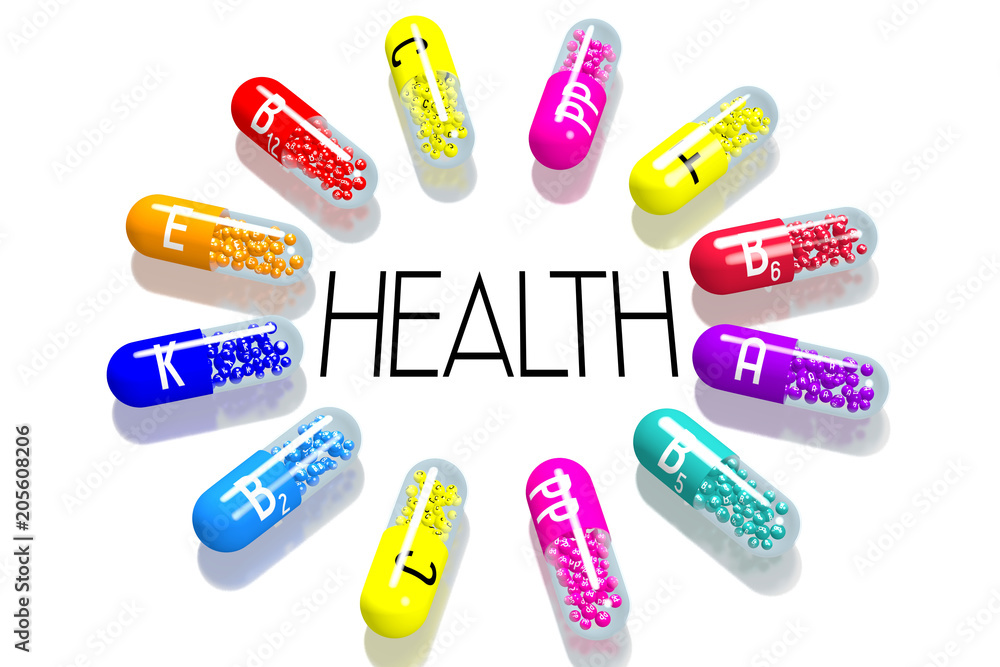 Health concept - colorful pills Health concept - colorful pills