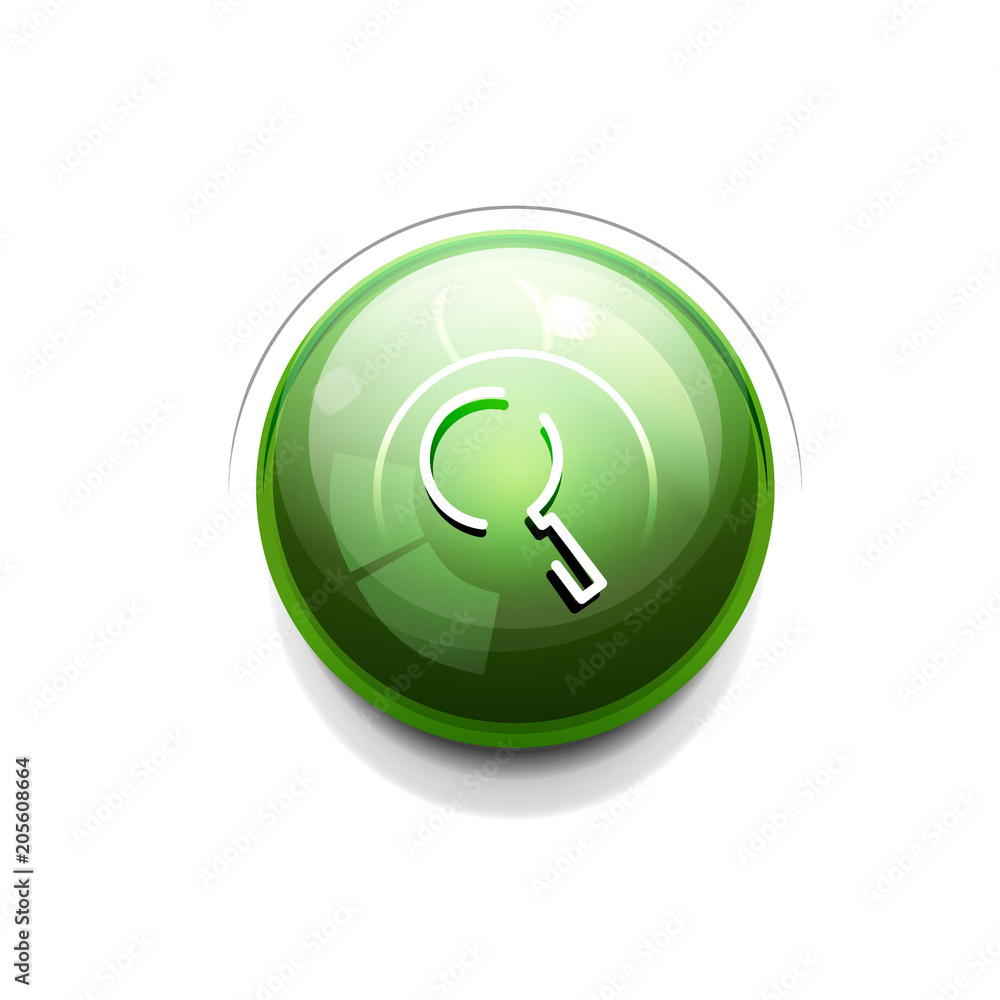 Search magnifyier web button, magnify icon. Modern magnifying glass sign, web site design or mobile app