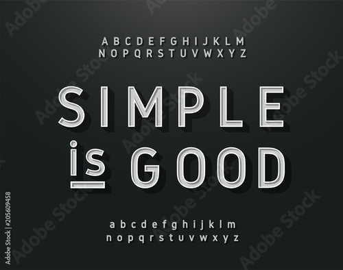 Plakat Alfabet rocznika sans serif. Klasyczny styl retro czcionki typografii