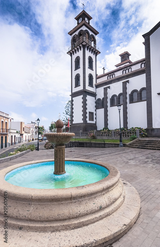 tower of the church of Nuestra Señora de la Candelaria in the municipality of Moya, Gran Canaria, Spain photo