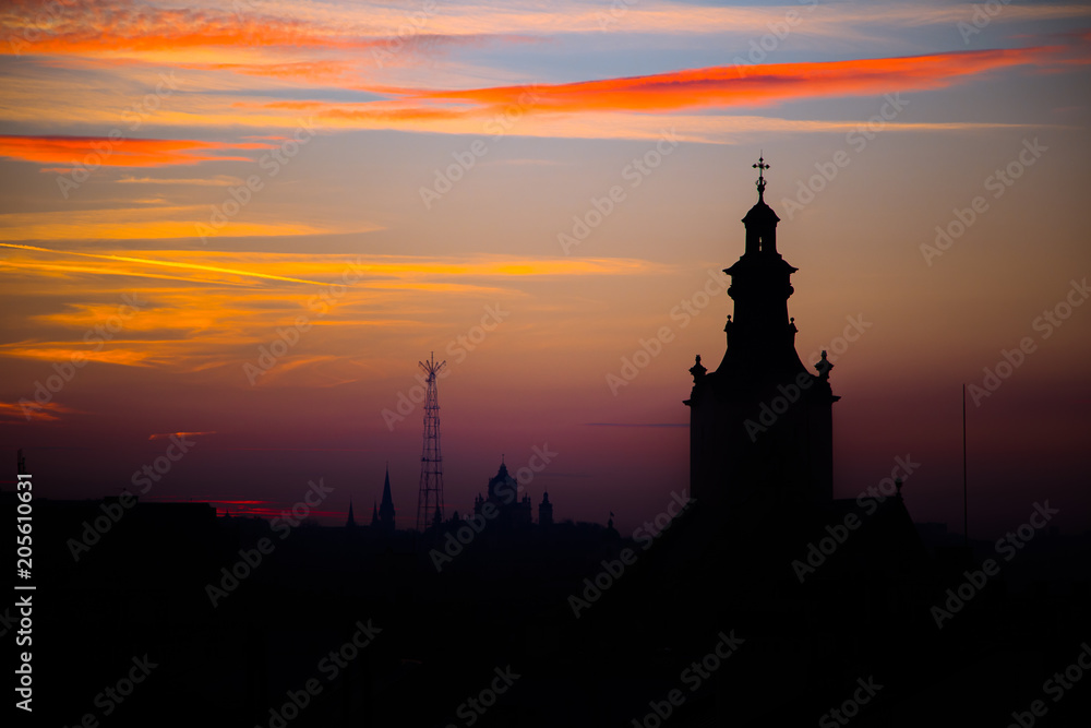 Sunset in Lviv