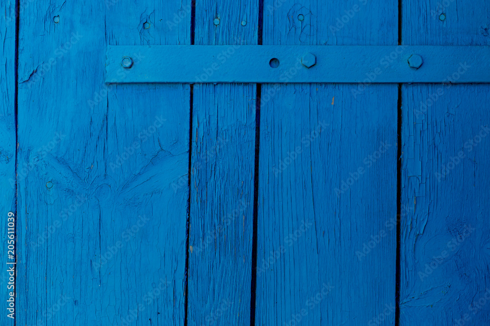 Fototapeta premium Wooden blue door