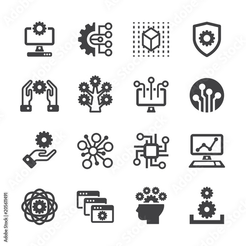Technology icon set 