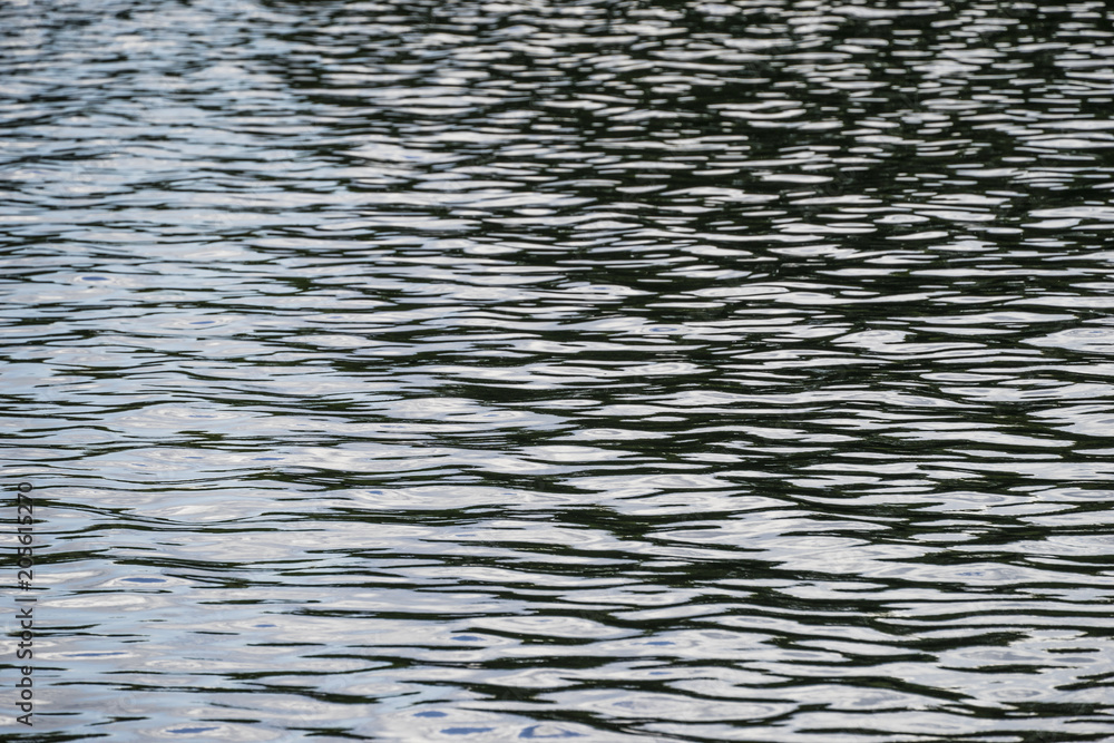 Small waves and ripples in the open water. Small waves and ripples in the open water.