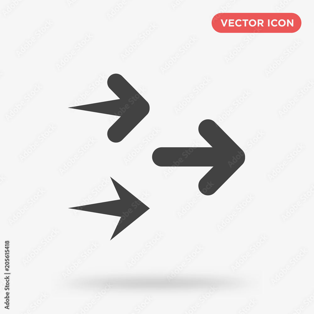 three arrows icon isolated on white background three arrows icon isolated on white background