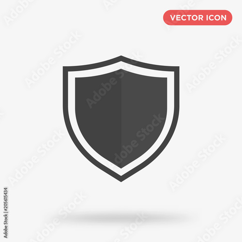 Shield icon isolated on white background