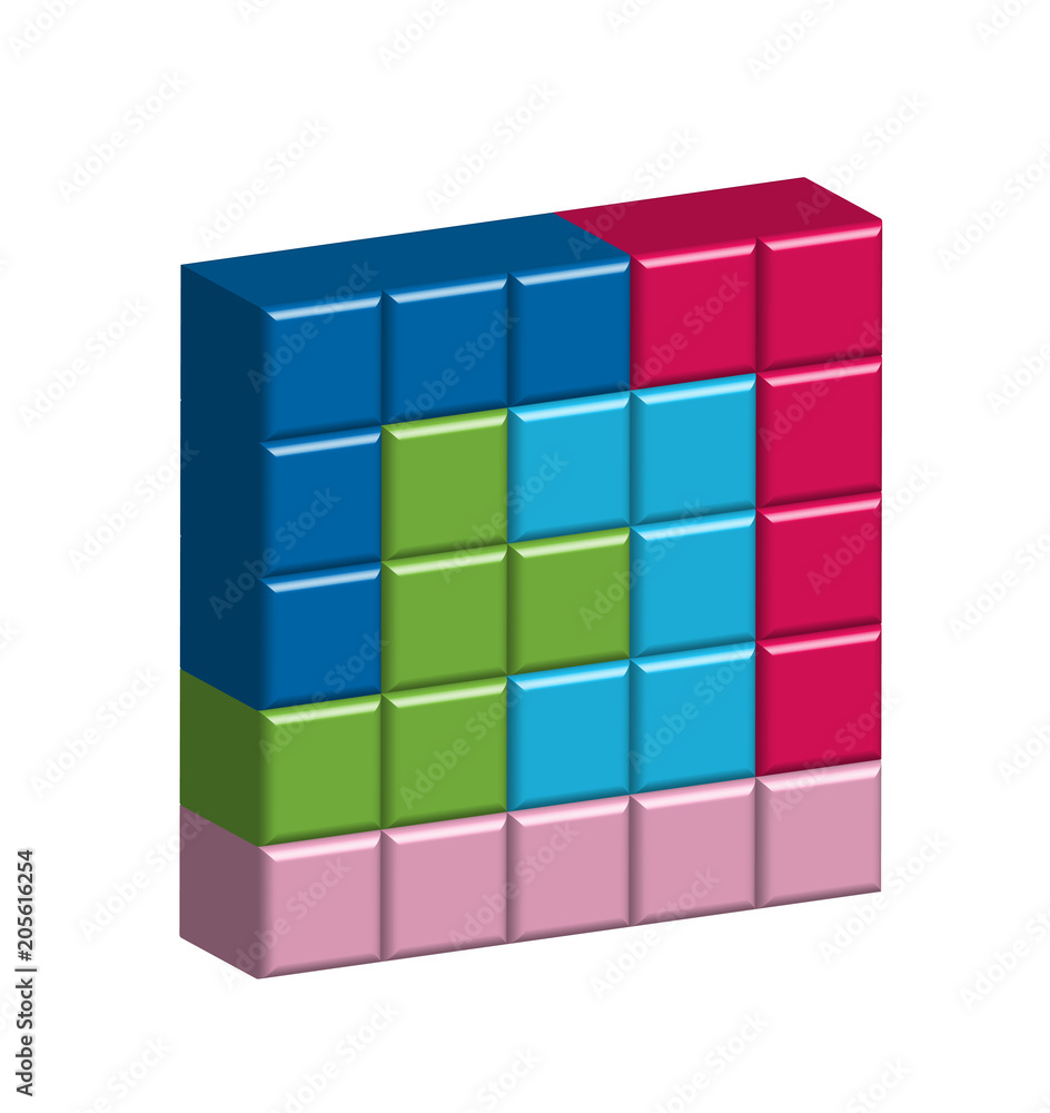 Obraz premium puzzle game blocks