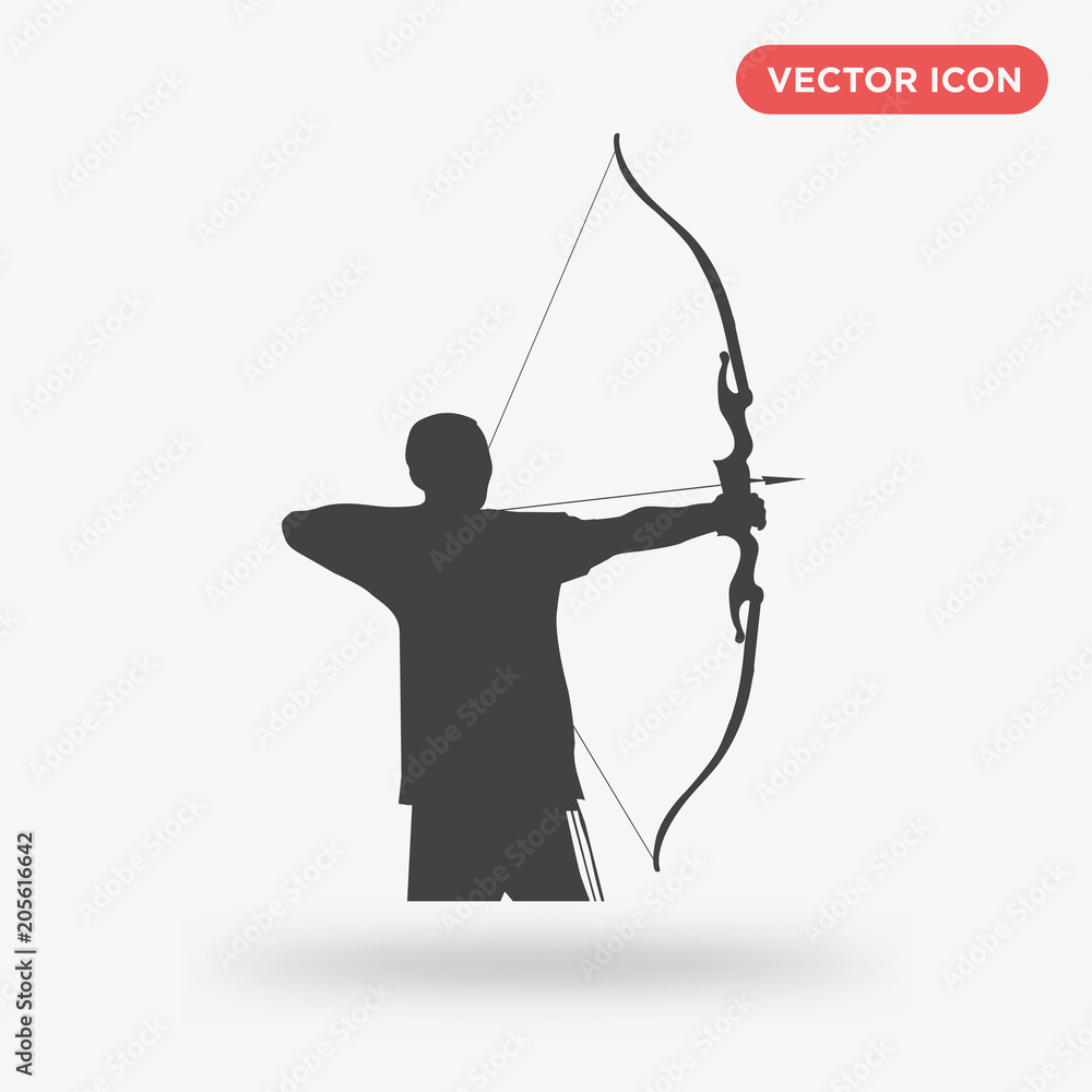 archer icon isolated on white background