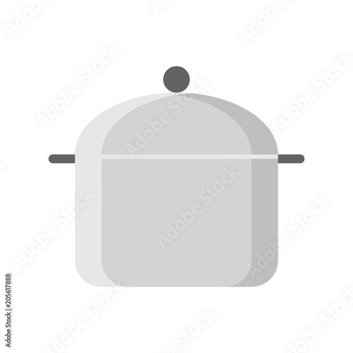 Cooking stew pot icon, flat design isolated vector