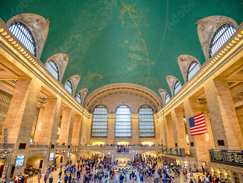 Interior of Grand Central Station onJulyl 14, 2017 in New York C photo