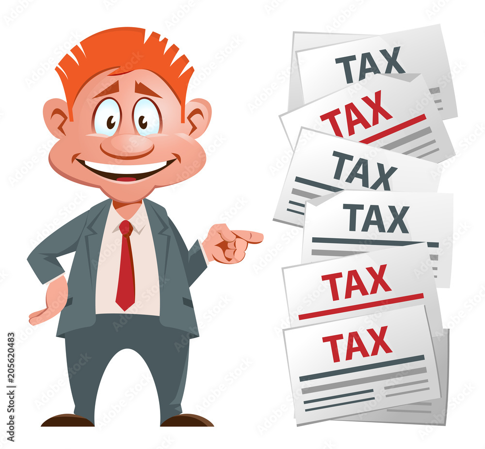 Оptimistic businessman and his taxes Оptimistic businessman and his taxes