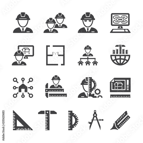 Architect icon set
