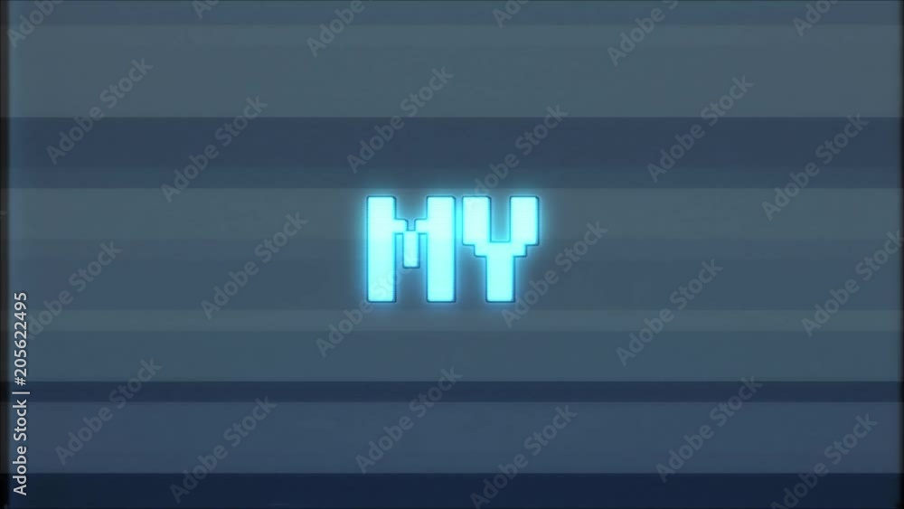 retro videogame MY word text computer tv glitch interference noise screen animation seamless loop New quality universal vintage motion dynamic animated background colorful joyful video m retro videogame MY word text computer tv glitch interference noise screen animation seamless loop New quality universal vintage motion dynamic animated background colorful joyful video m