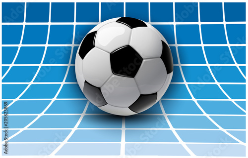 Football background, 3d vector with soccer ball. © Cobalt