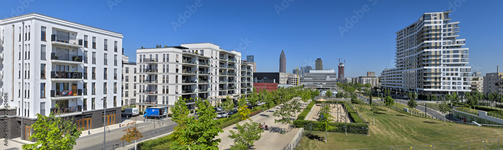 Neubaugebiet im Europaviertel von Frankfurt am Main