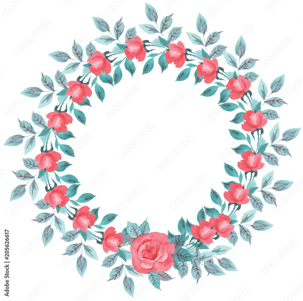  Wreaths & Bouquets - is a beautiful set of hand drawn  digital clip art in shades of pink, pale pink and mint blue. Perfect for wedding invitations, baby and bridal shower invitations