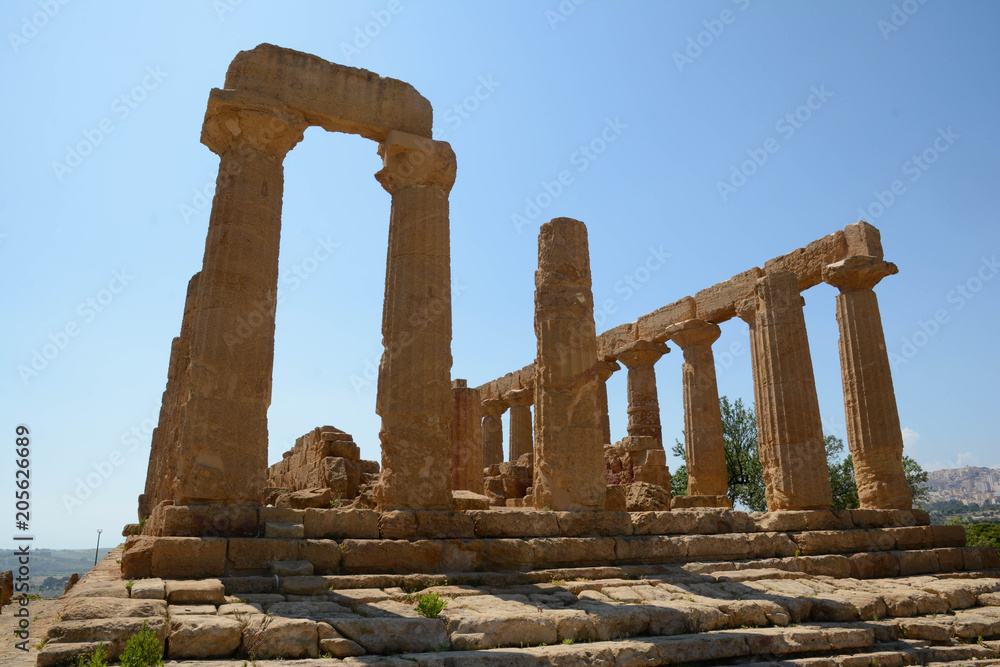 Greek Temple of Juno (Hera) in ancient Akragas Agrigento Sicily