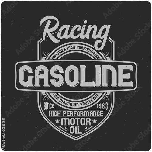 Vintage label design with lettering composition on dark background. T-shirt design.