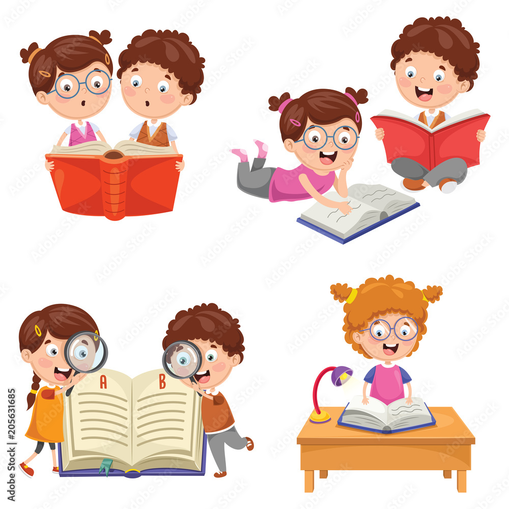 Vector Illustration Of School Children Vector Illustration Of School Children
