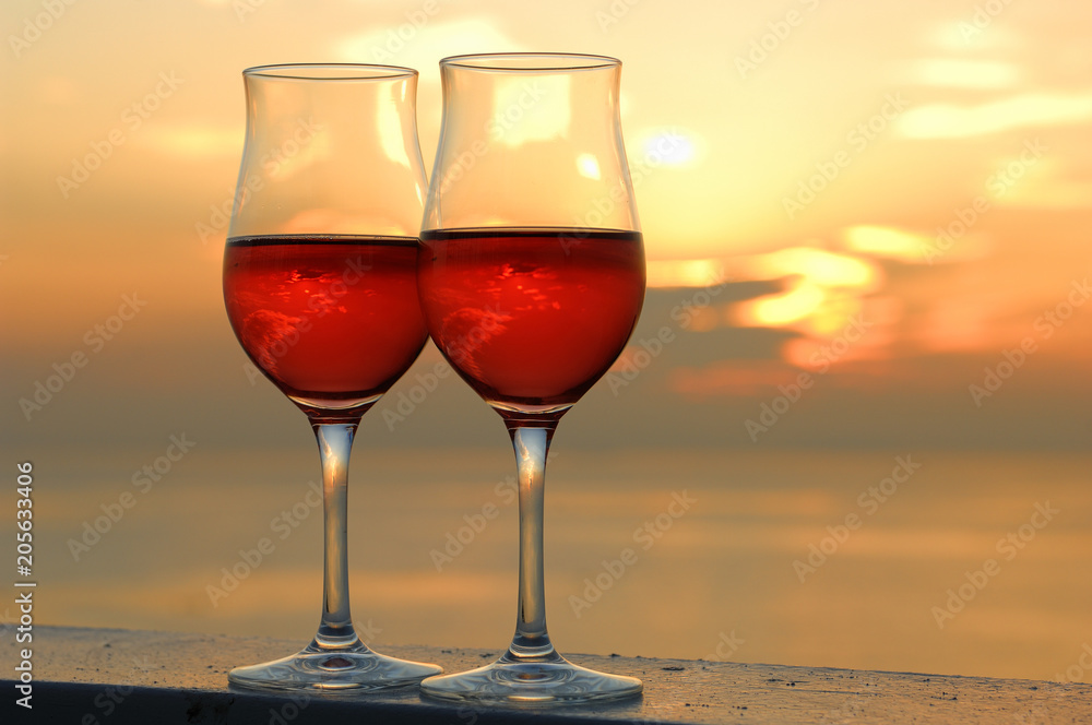 赤ワイン夕日 赤ワイン夕日