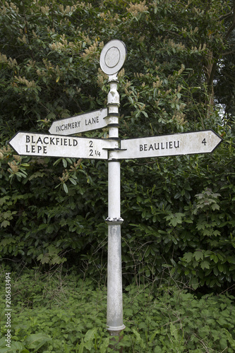 Blackfield, Lepe and Beaulieu Signpost, Hampshire