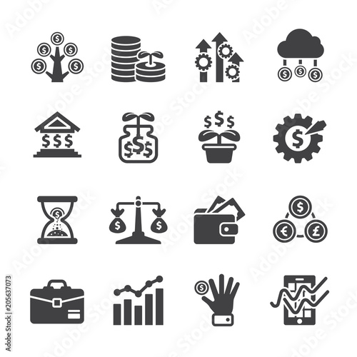 Investment icon set