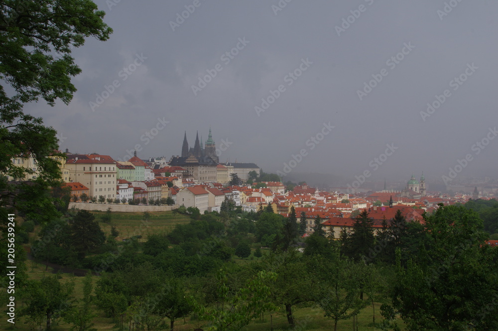 Prag bei Regen