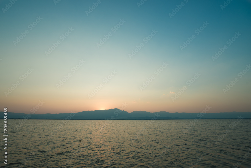 seascape nature Atmosphere, sunrise and sunset Sea and Mountain View