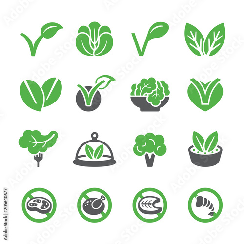 Vegan icon set