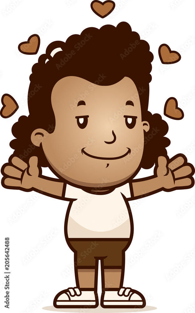 Cartoon Girl Hugging Cartoon Girl Hugging