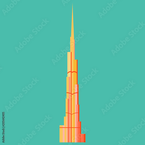 Stampa su tela Burj Khalifa tower icon