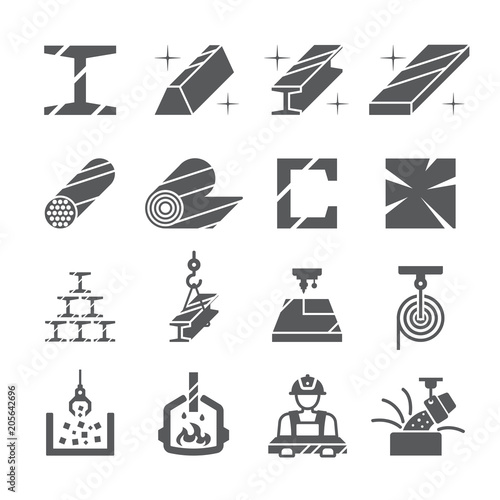 Steel,Metal icon set