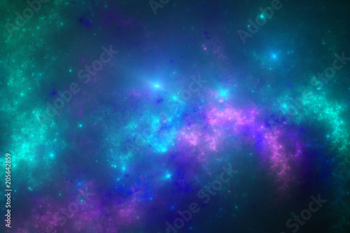 Abstract fractal galaxy or nebula, digital artwork for creative graphic design © Keila Neokow