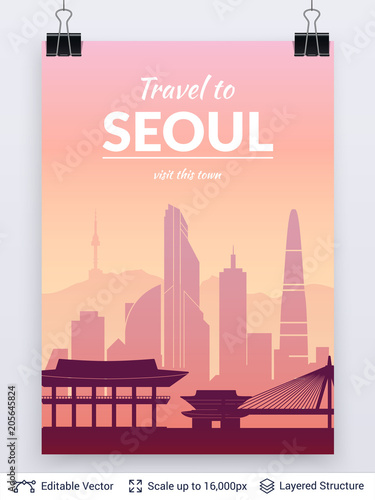 Seoul famous city scape.