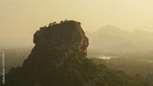 Hiking up Pidurangala Rock for a great view at Sigiriya Rock in Sri Lanka. photo