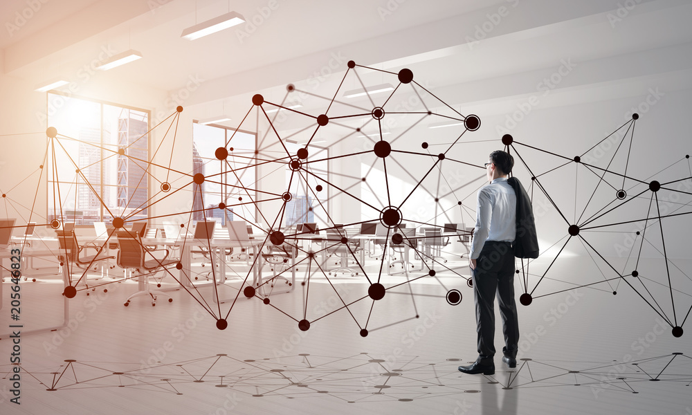 Networking and social communication concept as effective point for modern business Networking and social communication concept as effective point for modern business
