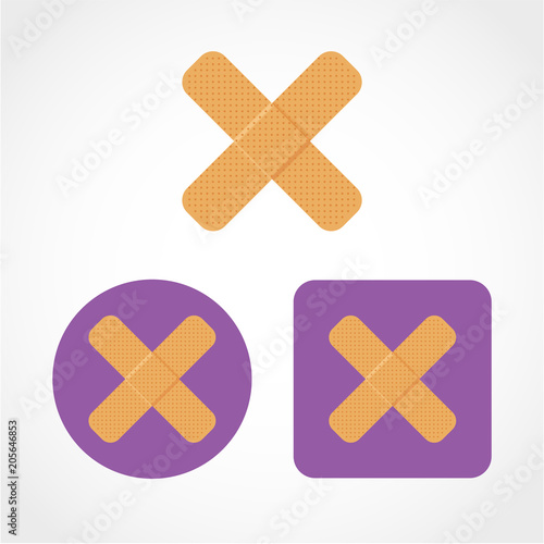 Bandage plaster Icon Isolated on White Background