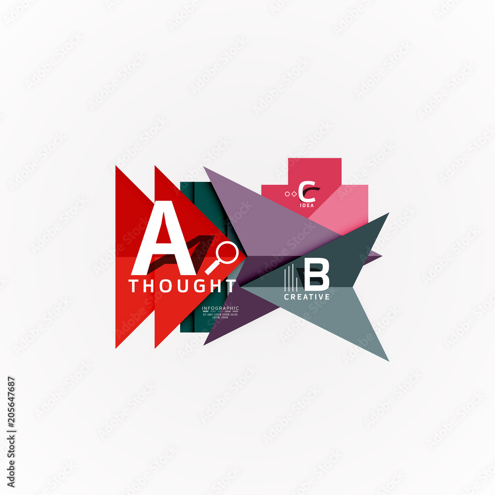 Paper infographic banner template with a b c options, infographics elements Paper infographic banner template with a b c options, infographics elements