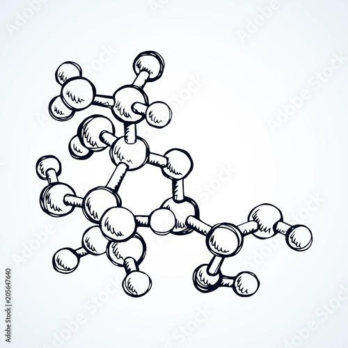 Chemical structure. Vector drawing