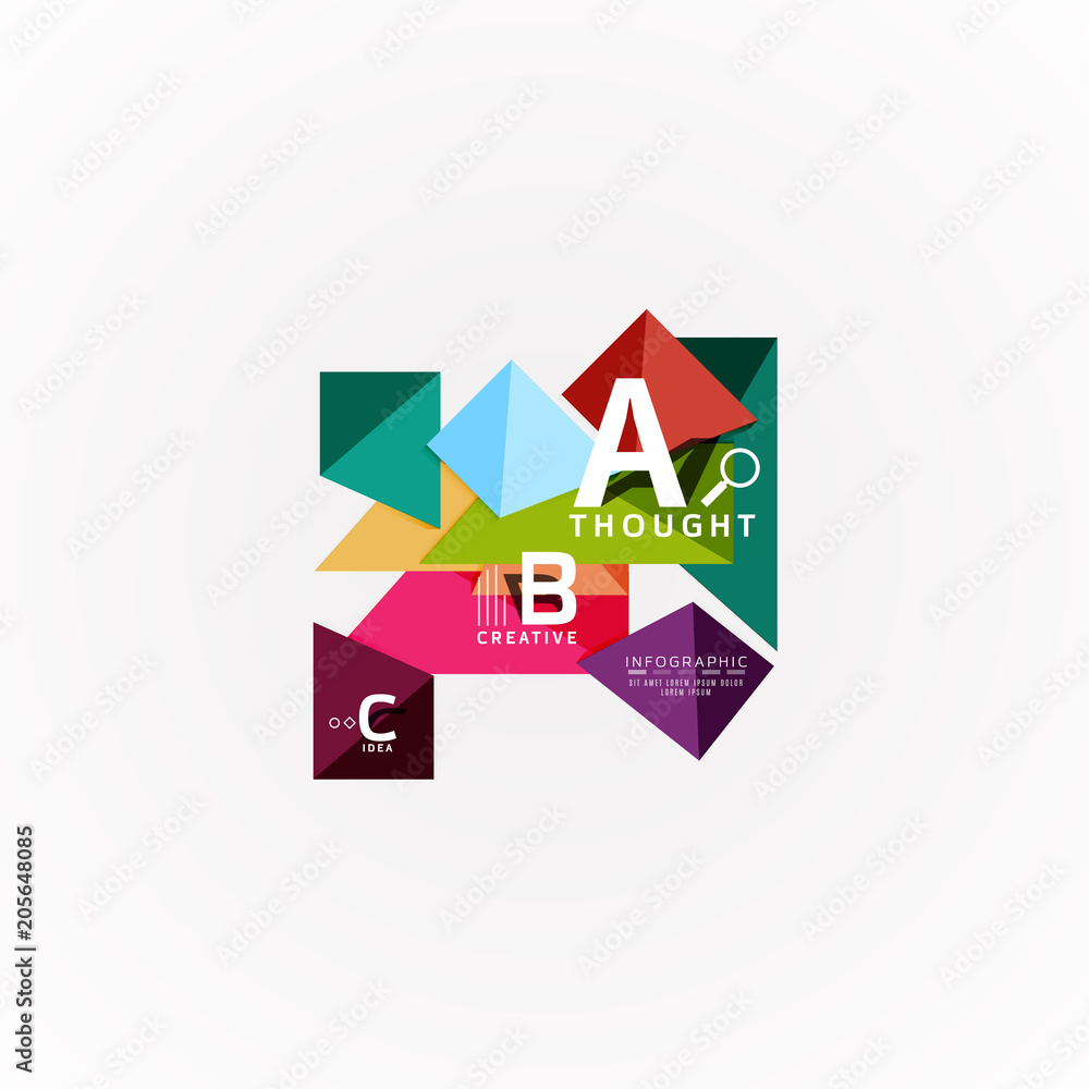 Paper infographic banner template with a b c options, infographics elements Paper infographic banner template with a b c options, infographics elements