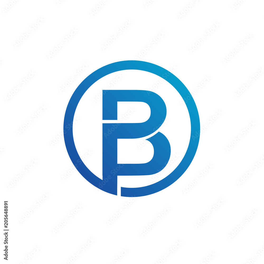 Letter B Initial in Circle Logo Template Letter B Initial in Circle Logo Template