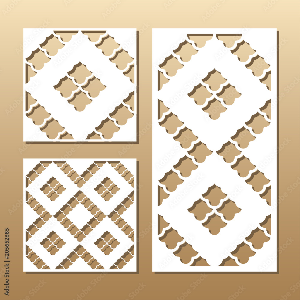 Laser cut vector panel Stock Vector | Adobe Stock