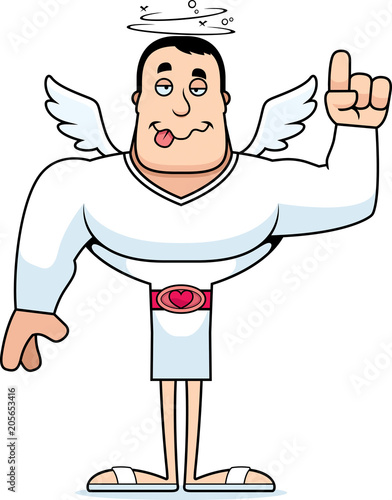 Cartoon Drunk Cupid