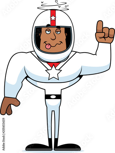 Cartoon Drunk Race Car Driver