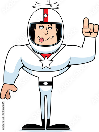 Cartoon Drunk Race Car Driver