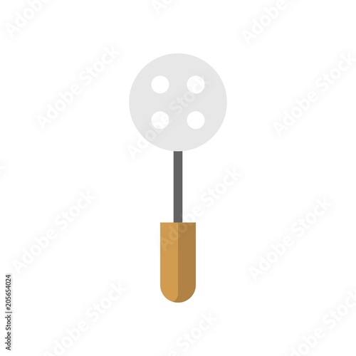 Skimmer icon, Kitchen  utensil Flat design vector