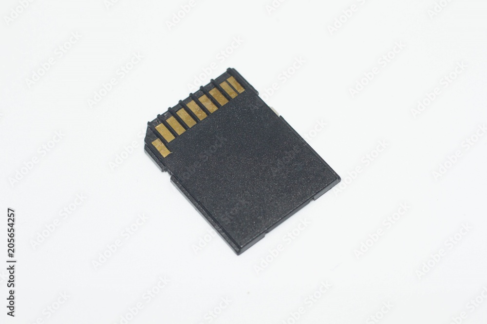 Memory card on white background Memory card on white background