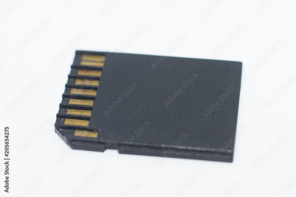 SD memory card isolated on white background SD memory card isolated on white background