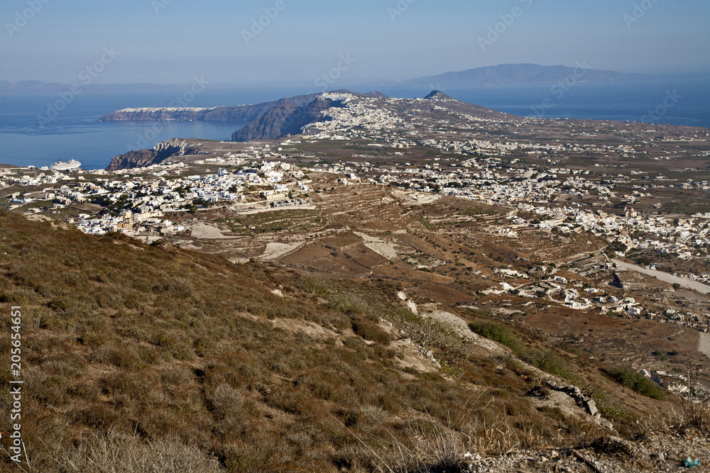 View from the mountaintop in Greece